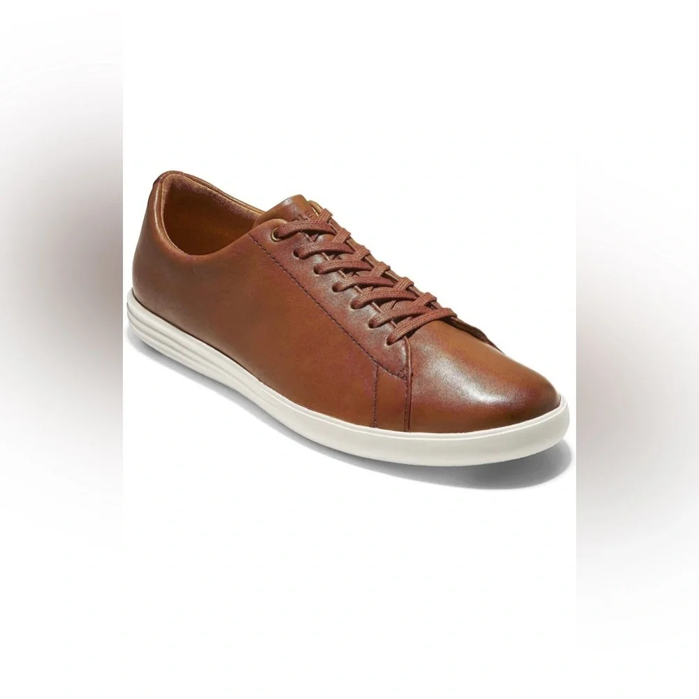 Cole Haan Tan Leather Lace-Up Sneaker